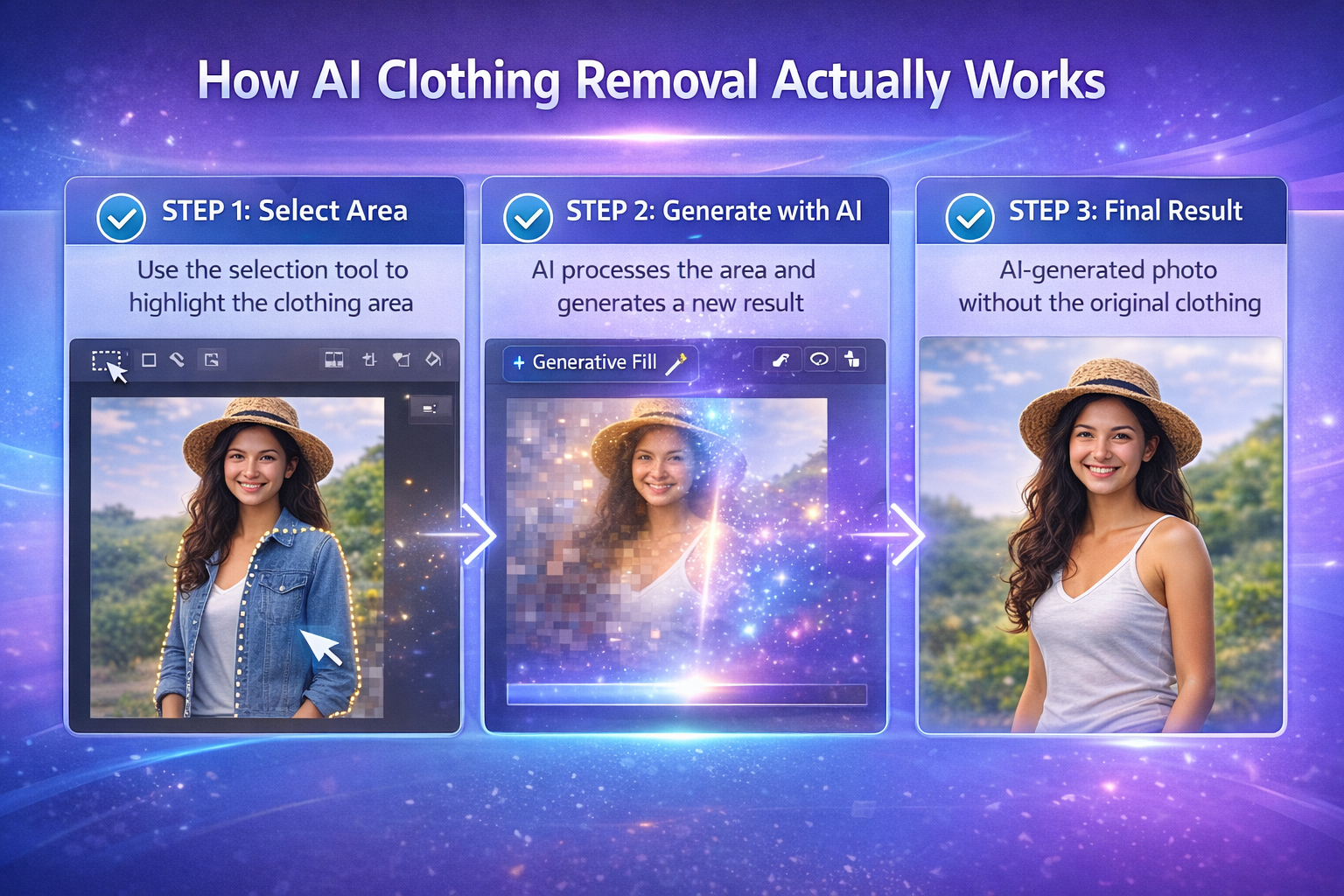 How AI Clothing Removal Actually Works visual guide and infographic