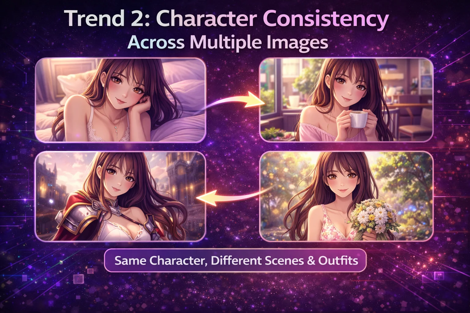 Trend 2: Character Consistency Across Multiple Images visual guide and infographic