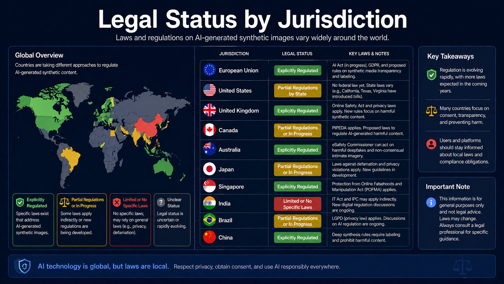 Legal Status by Jurisdiction visual guide and infographic