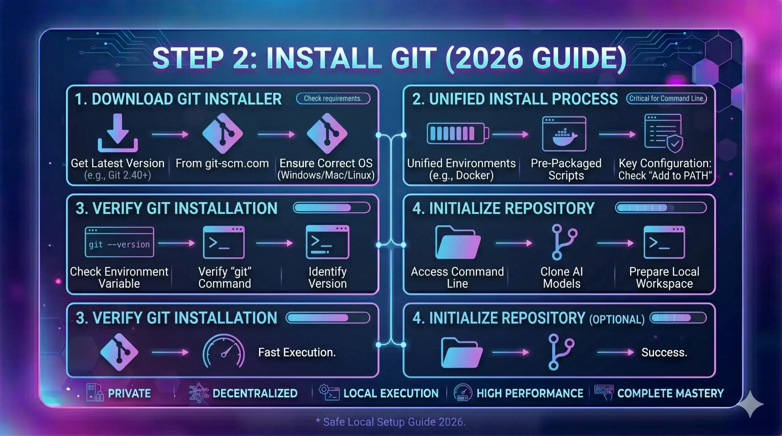 Step 2: Install Git visual guide and infographic