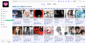 CrushOn AI character creator with personality prompt fields